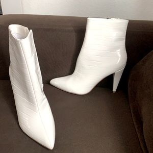 Faux leather booties